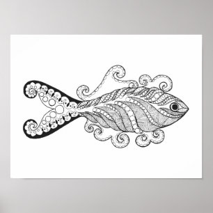 Poster Poisson stylisé 2