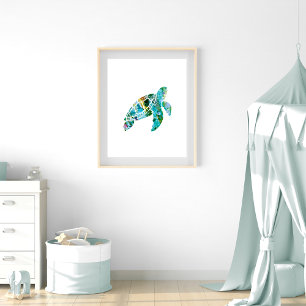 Poster Poisson tropical Aquarelle Pépinière Art