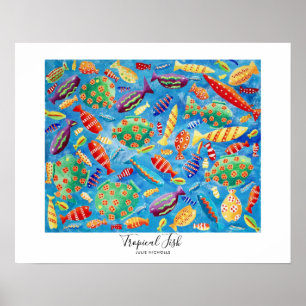 Poster Poisson tropical Peinture de la vie sous-marine