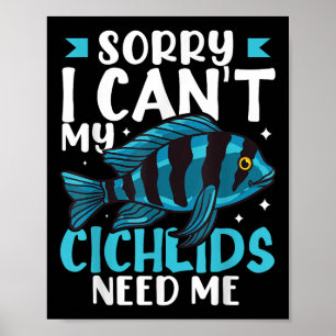 Poster Poissons Cichlidés Animaux Drôles Aquarium Africai