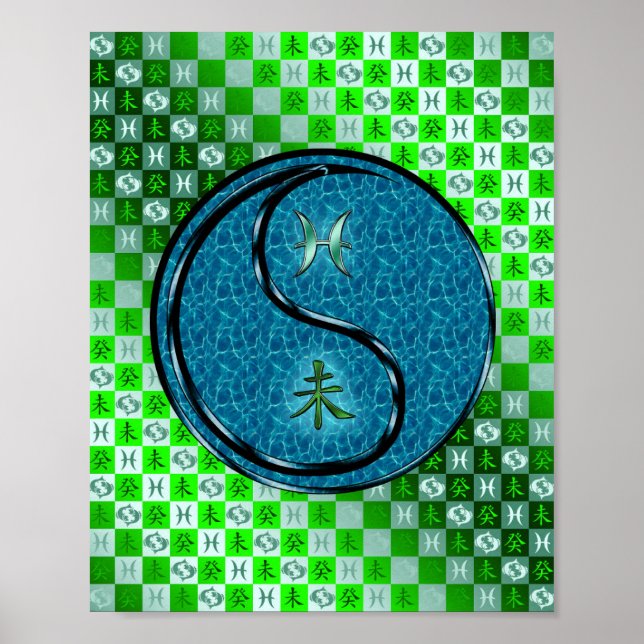 Poster Poissons et Chèvre d'eau (Devant)