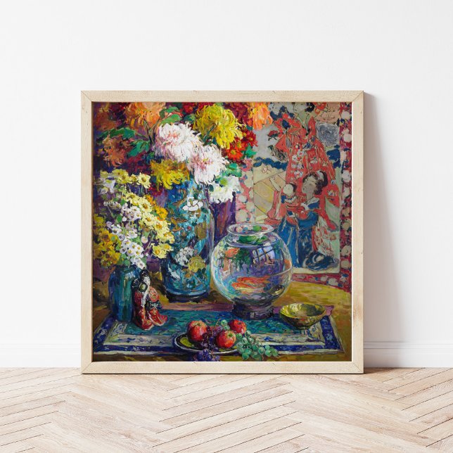 Poster Poissons, fruits et fleurs | Kathryn E. Cherry (Créateur téléchargé)