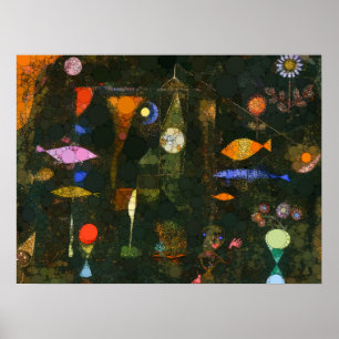 Poster Poissons magiques, points d'infini par après Paul 