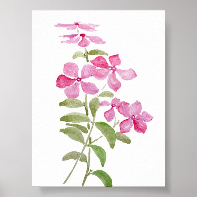 Poster poitrine rose aquarelle (Devant)