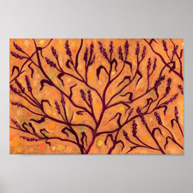 Poster Poivre à fleurs de sable Fleur sauvage Floral Art (Devant)
