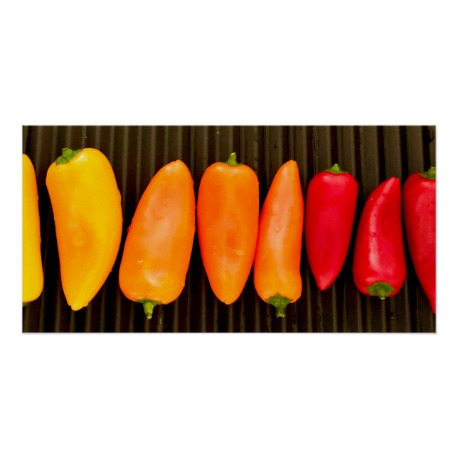 Poster Poivrons arc-en-ciel (Devant)