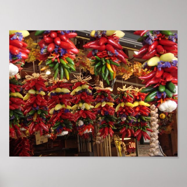 Poster Poivrons au marché Pike Place (Devant)