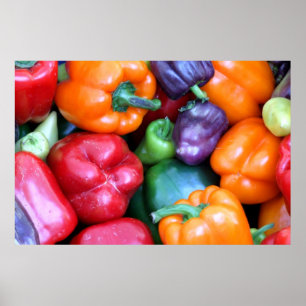 Poster Poivrons Bell mixtes