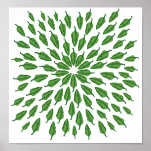 Poster Poivrons verts