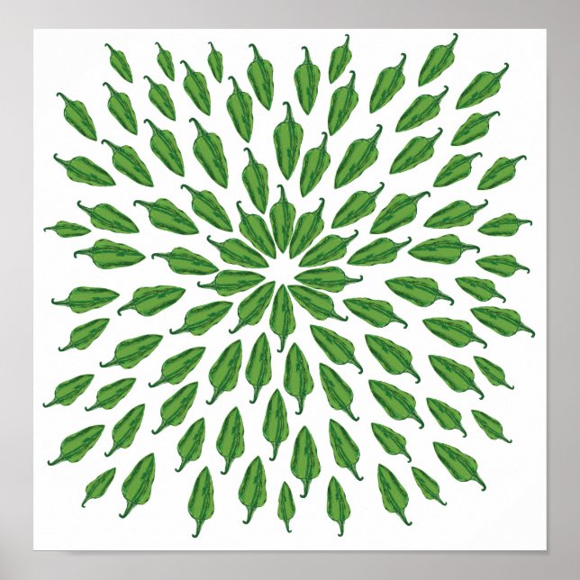 Poster Poivrons verts (Devant)