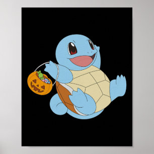 Poster Pokémon Halloween Équirtle Avec Sa Trace Ou Sa Ten
