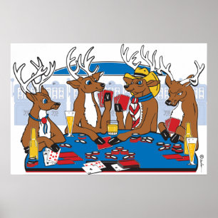 Poster Poker Face Deer