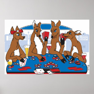 Poster Poker Face Deer