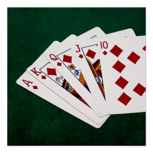 Poster Poker Hands - Brosse Royale - Costume Diamants