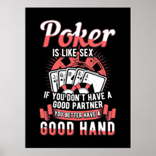 Poster Poker Tu Vaut Mieux Avoir Une Bonne Main