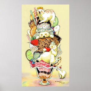 Poster Polar Bear Sundae Dream Deluxe