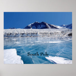 Poster Pôle Sud, Antarctique