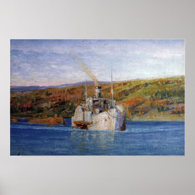 Poster Polenov - Le Steamer Vladimir Est Devenu Un Tug (Devant)