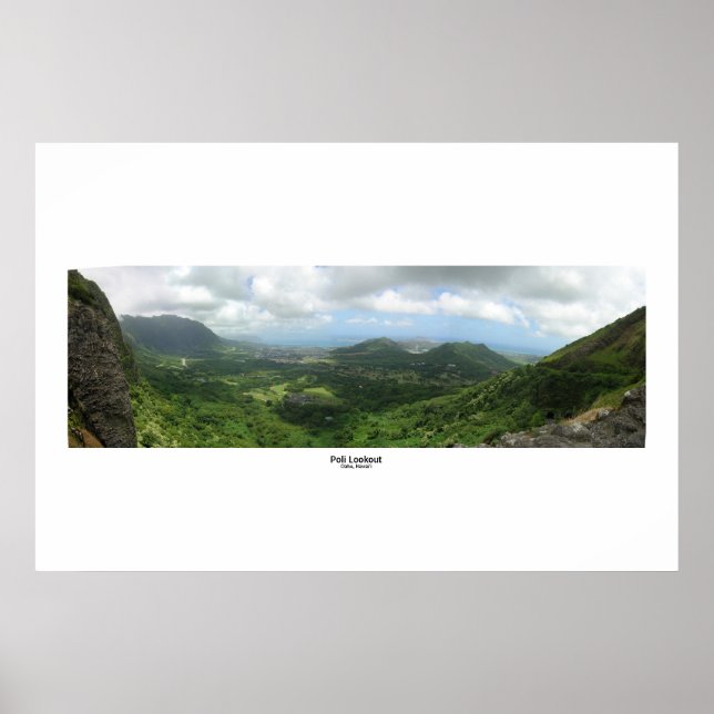 Poster Poli Lookout, Hawaii (Devant)