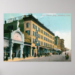 Poster Poli Theatre, Waterbury, CT 1910 Vintage