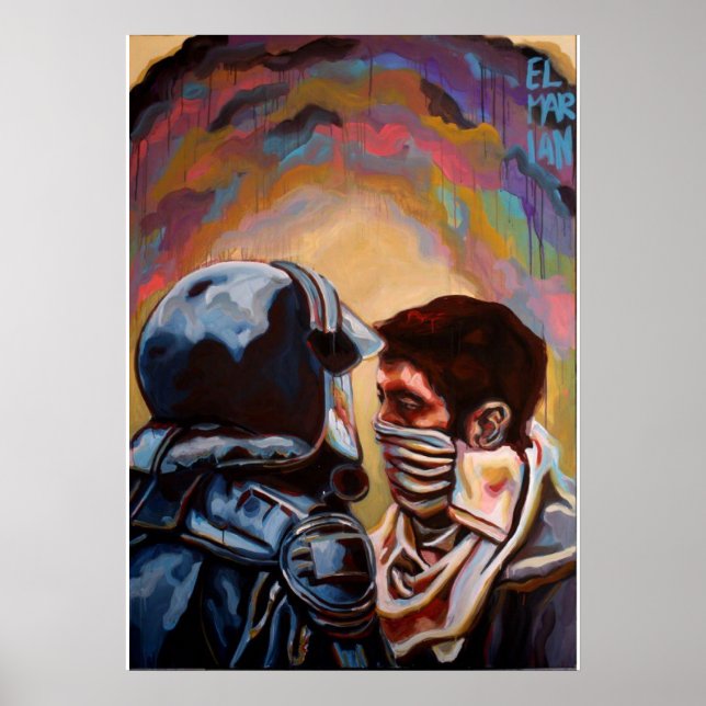 Poster police contre manifestant (Devant)