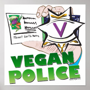 Poster Police de Vegan