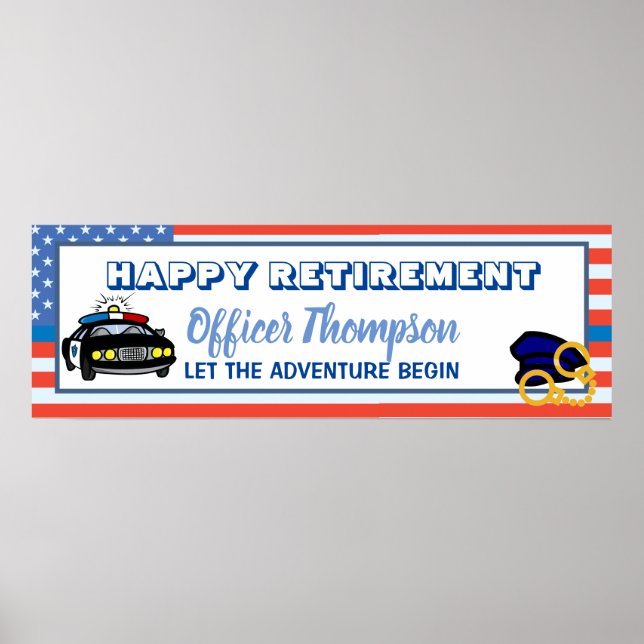 Poster Police Department American Flag Retirement (Devant)