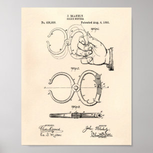 Poster Police Nippers 1891 Art Brevet - Vieux Poivre