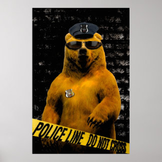 Poster Police Officier Ours !