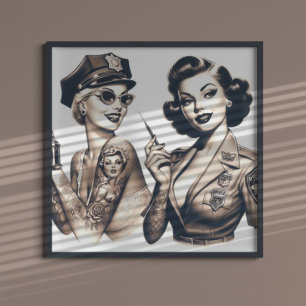 Poster Police tatouée Filles