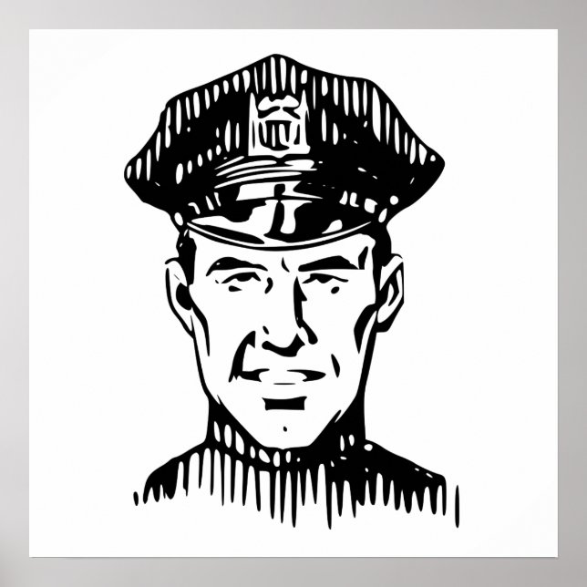Poster Policeman rétro (Devant)