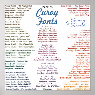 Poster Polices curviennes de Zazzle