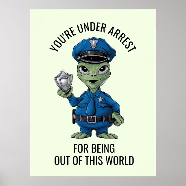 Poster Policier extraterrestre (Devant)