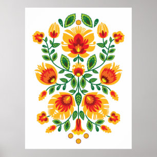 Poster 💛 🧡 ❤️ Polish superbe Folk Wycinanki