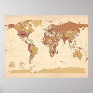 Poster Political Map of the World Map