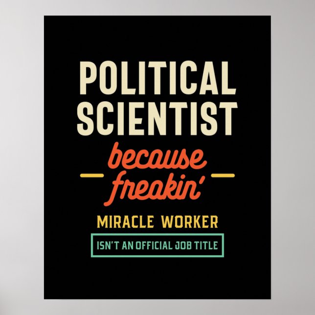 Poster Politologue Titre officiel du poste (Devant)