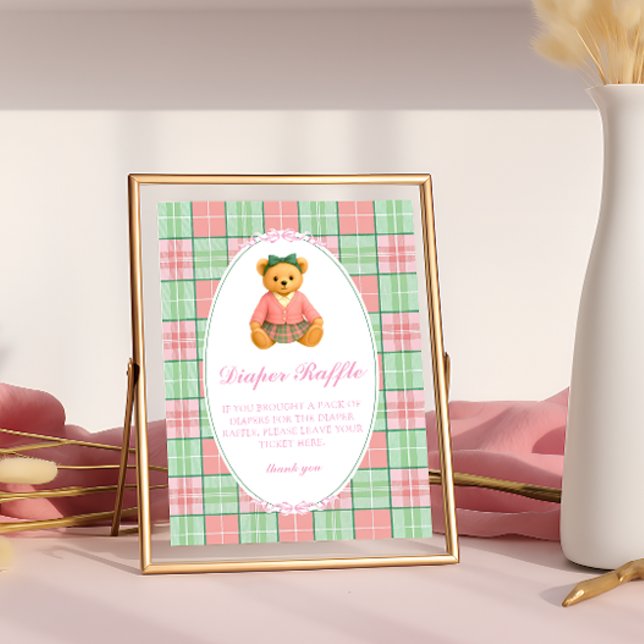 Poster Polo Girl Teddy Bear Diaper Raffle (Créateur téléchargé)
