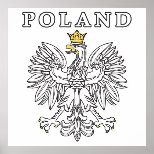 Poster Pologne avec aigle polonais