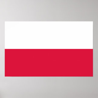 Poster Pologne - Drapeau polonais