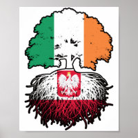 Pologne Pologne Irlande Irlande Arbre drapeau
