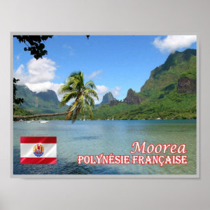 Poster Polynésie française - Moorea - Baie de Cook -