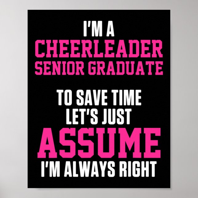 Poster Pom-pom girl Cheerleading Acclamations Droite Term (Devant)