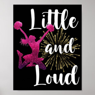 Poster Pom-Pom Girl Drôle Petite Et Fort Cheerleading Che