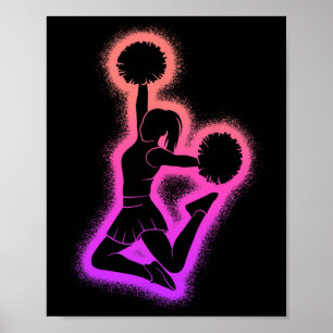 Poster Pom-Pom Girl Fille De Cheerleading Femmes Enfants