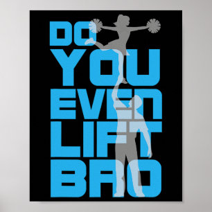 Poster Pom-Pom Girl Tu Fais Même Pas de Muscu Frère Drôle