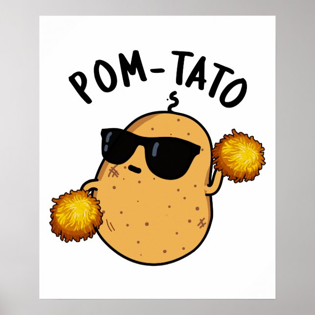Poster Pom-tato Funny Pun de pomme de terre (Devant)