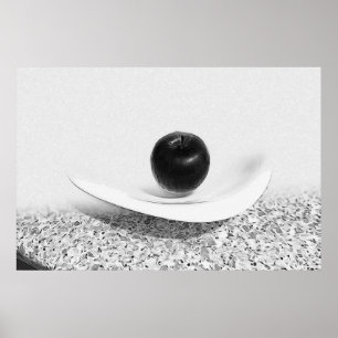 Poster Pomme aux teintes grises
