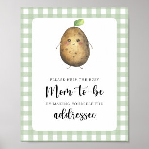 Poster Pomme de terre - Aider la future maman occupée
