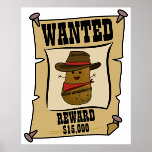 Poster Pomme de terre Cowboy Recherché