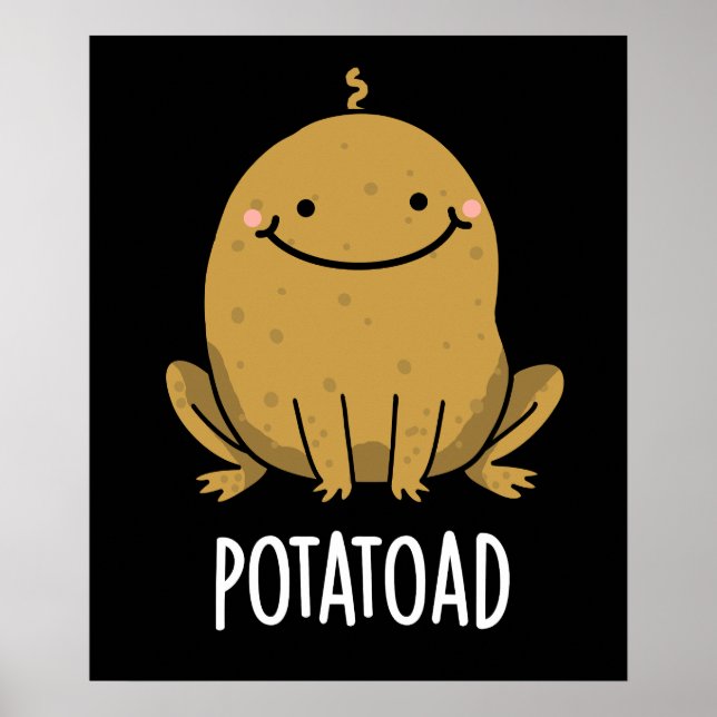 Poster Pomme de terre drôle Pomme de terre jeu de crapaud (Devant)